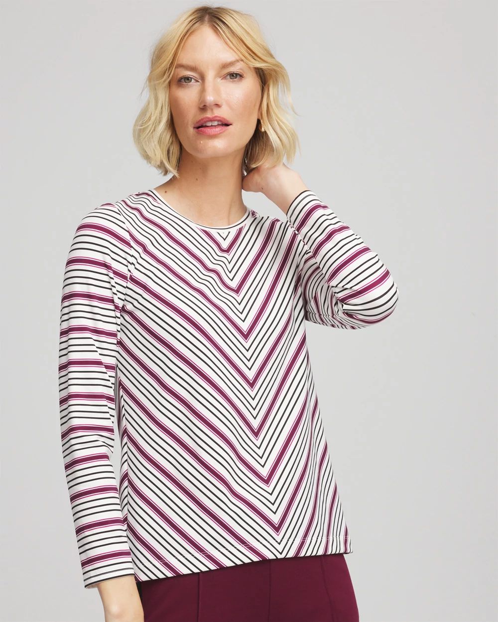Mista Mil – Off Center of Attention Zenergy® Soft Brushed Striped Top | Chico's